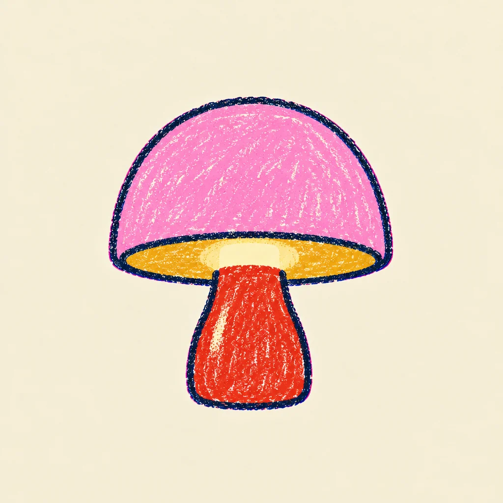 Pink mushroom lamp