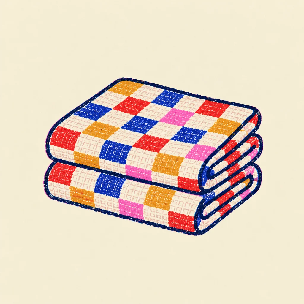 Waffle kitchen towels, set of 2